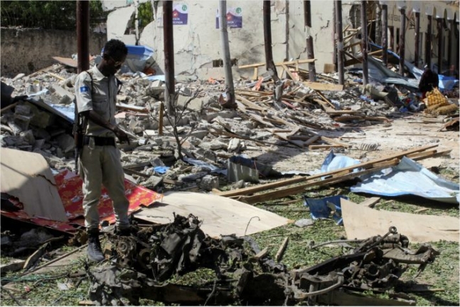  소말리아 수도 모가디슈 차량폭탄테러 현장