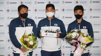 ▲ (왼쪽부터) 오진혁, 김우진. 김제덕,