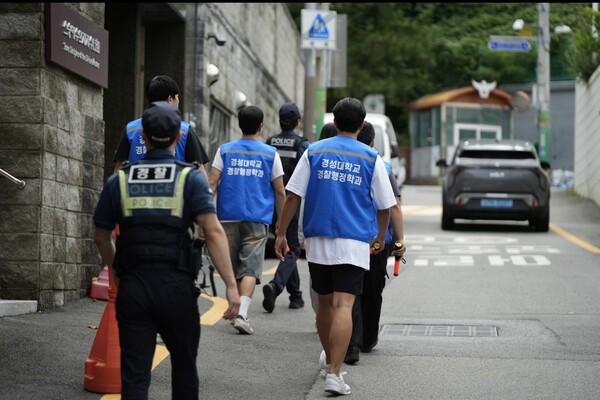 합동순찰 모습(사진=수영경찰서 제공)